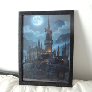 Hogwarts Castle Inspired A4 Size Framed Poster