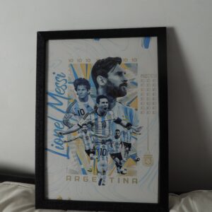 Lionel Messi Argentina A4 Size Framed Poster