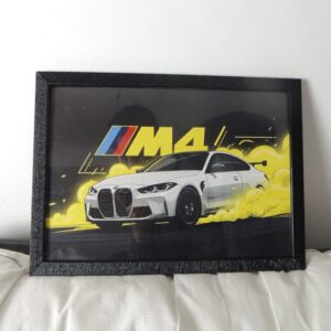 BMW M4 Framed A4 Poster