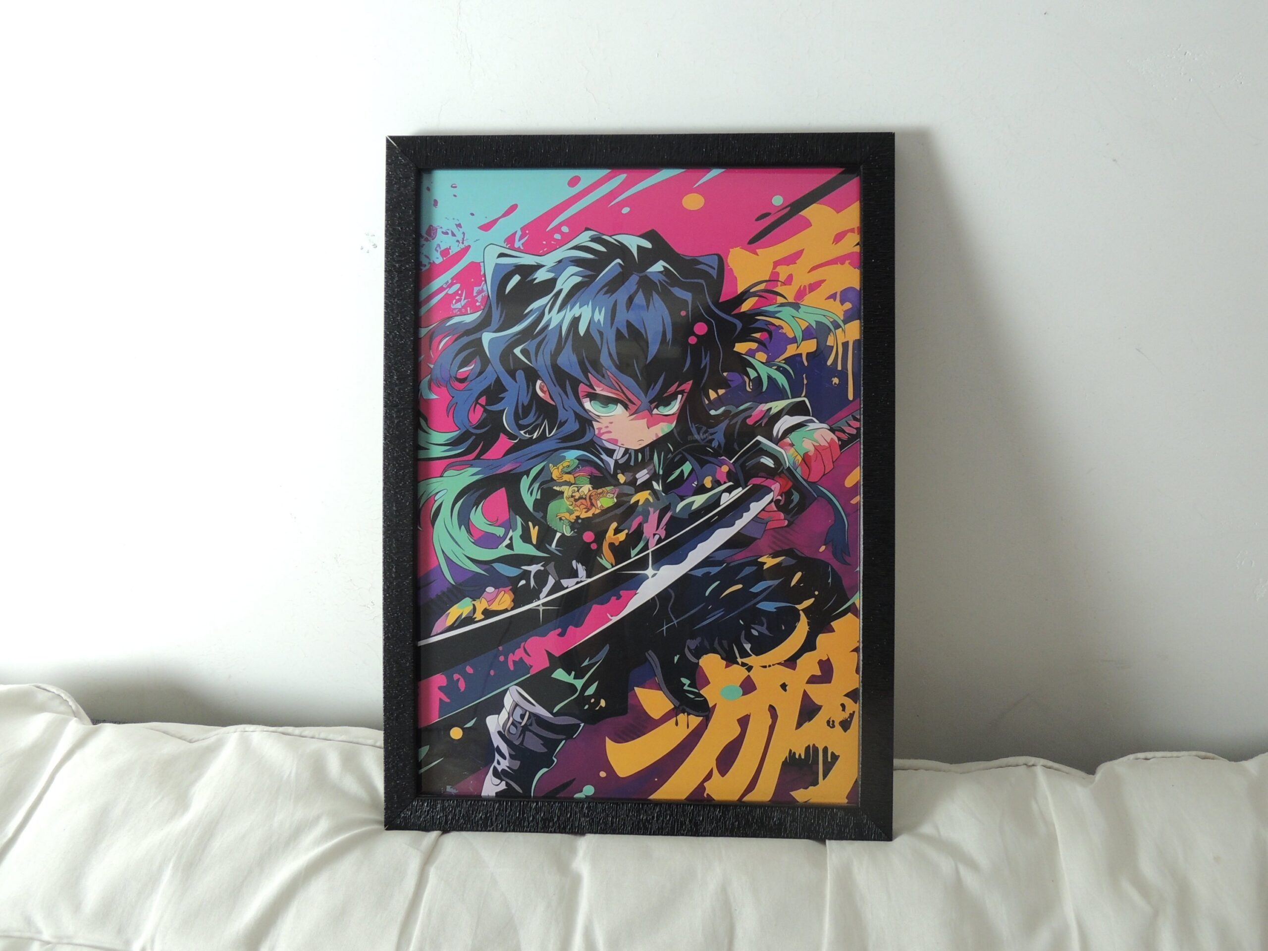 Muichiro Tokito Demon Slayer A4 Framed Poster. - Image 2