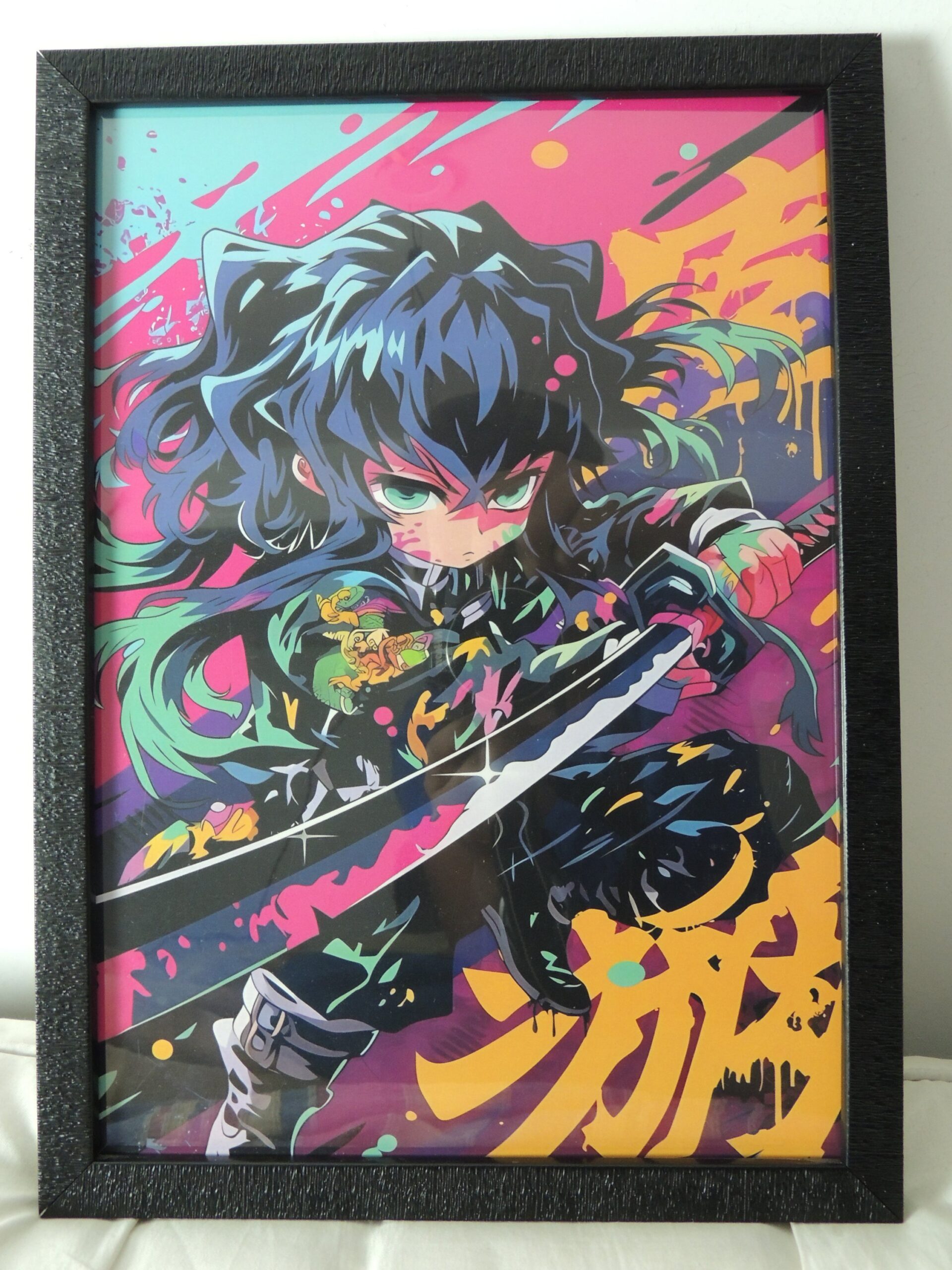 Muichiro Tokito Demon Slayer A4 Framed Poster.