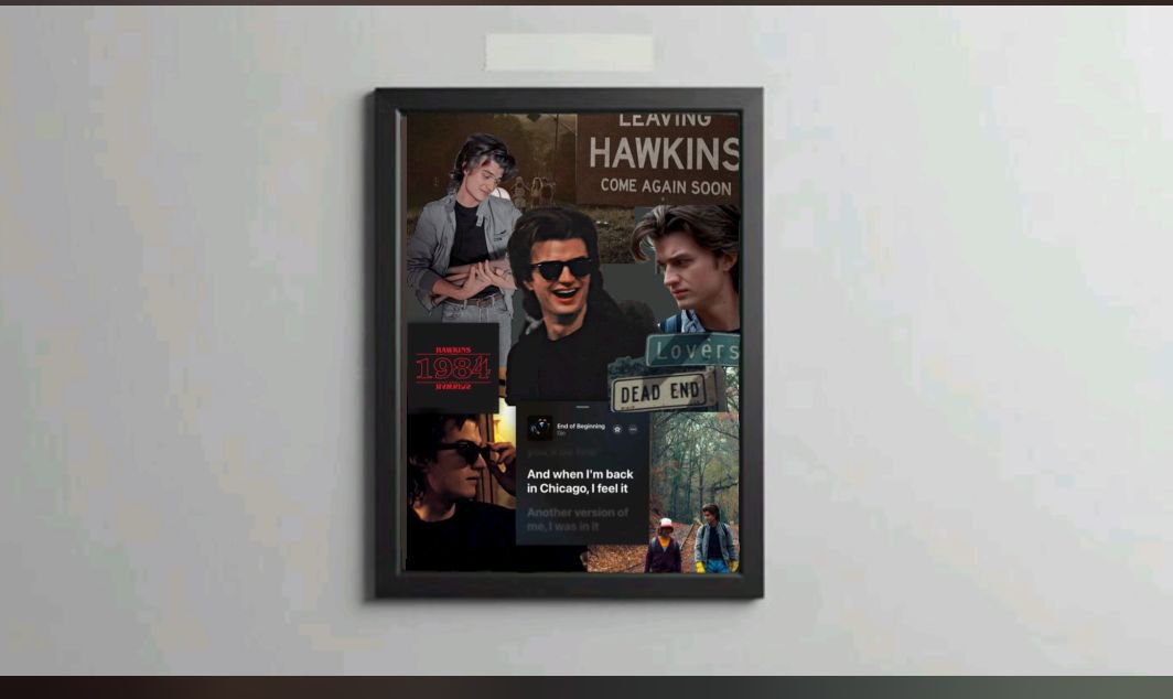 Steve Harrington Framed A4 Poster