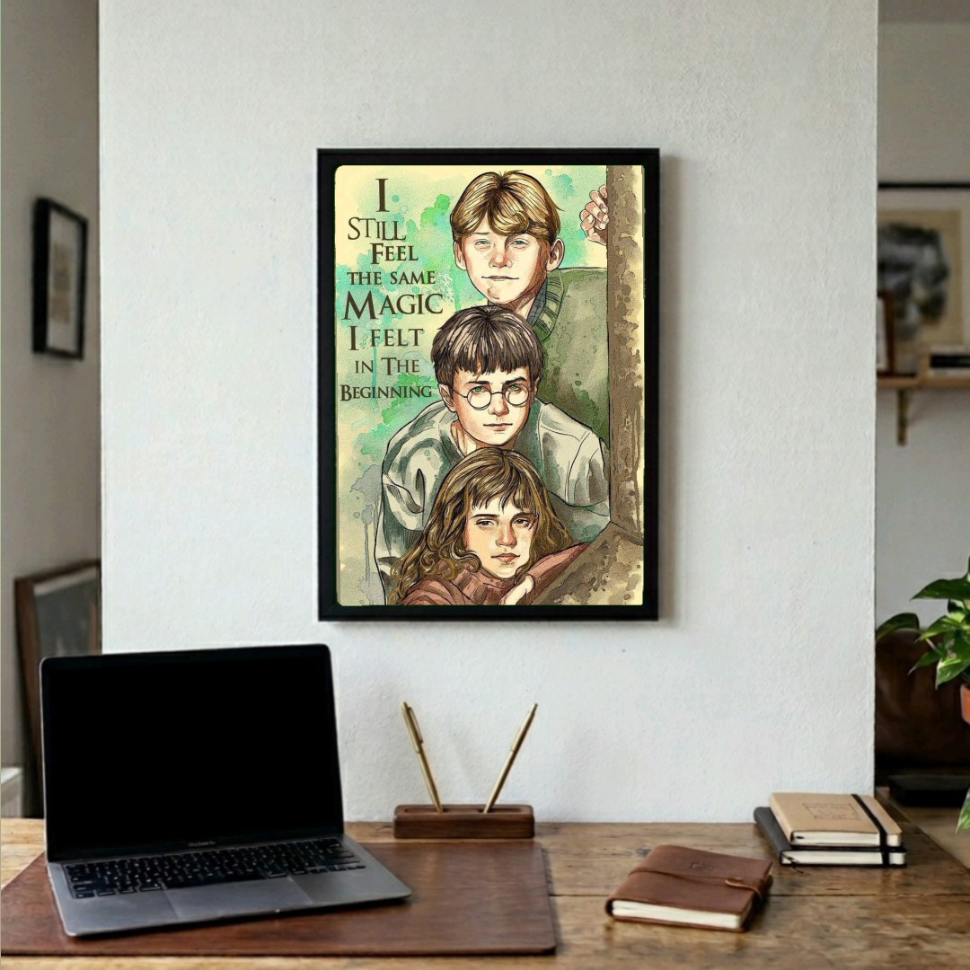 Harry Potter 'The Golden Trio' Framed Poster A4