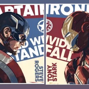 Captain America x Iron Man Split Poster (Unframed)