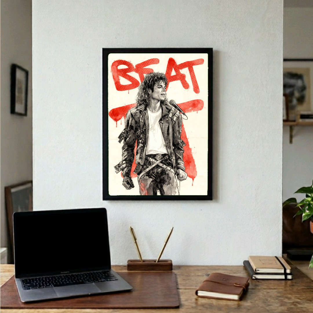 'Beat It' Michael Jackson Framed Poster